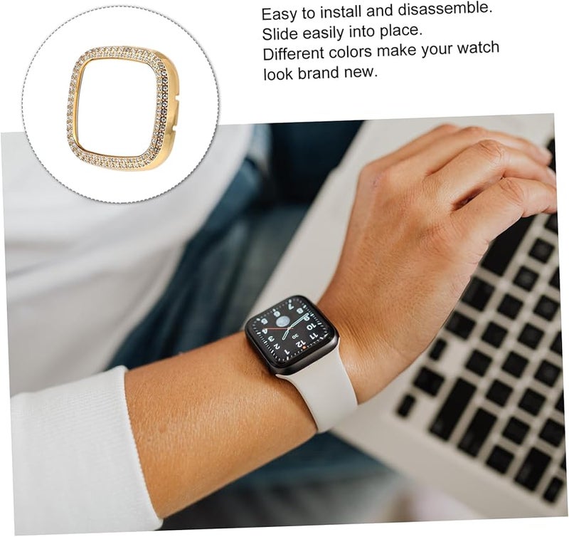Balacoo Watch Frame Case Compatible With Sense Protective Cover Dual Row Rhinestones Easy Installation - Image 2